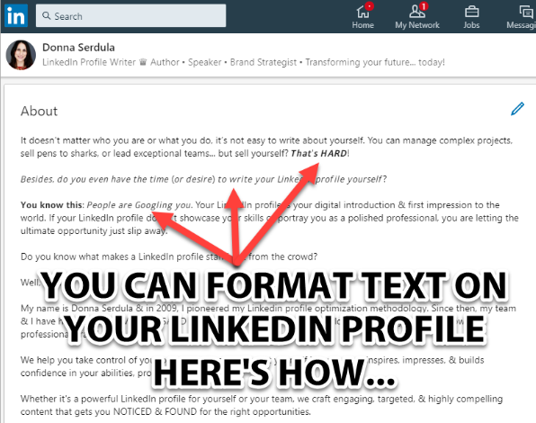 LinkedIn Text Formatter