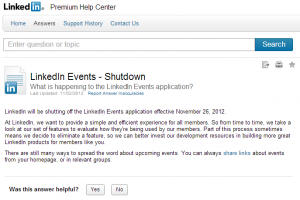 LinkedIn Events Shutdown